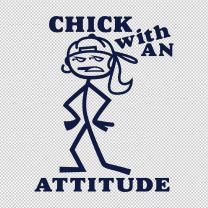 Chick With An Attitude Decal Sticker 
