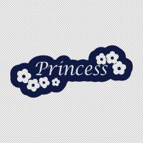 Princess With Daisy Flowers Decal Sticker