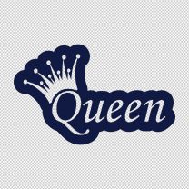 Queen With Crown Decal Sticker