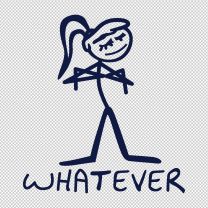 Girl Whatever Decal Sticker