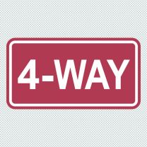4 Way Decal Sticker