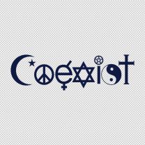 Coexist Decal Sticker