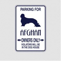 Afghan Dog Animal Shape Vinyl Decal Sticker