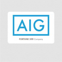 Aig Company Logo Graphics Decal Sticker