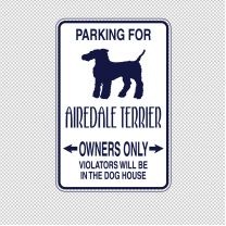 Airedale Terrier Dog Animal Shape Vinyl Decal Sticker