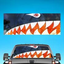Airforce Sharp Teeth Graphics For Pickup Truck Rear Window Perforated Decal