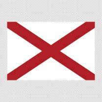 Alabama Usa State Flag Decal Sticker