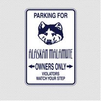 Alaskan Malamute Dog Animal Shape Vinyl Decal Sticker