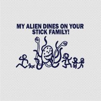 Alien Stick Families Vinyl Decal Sticker