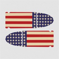 America Flag in Bullet Shape Decal Sticker