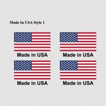 America Flag Straight Reversed Decal Sticker