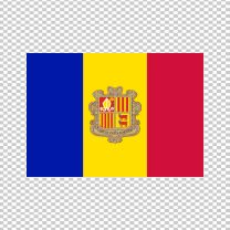 Andorra Country Flag Decal Sticker