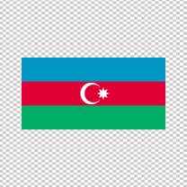 Azerbaijan Country Flag Decal Sticker