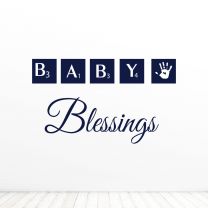 Baby Blessings Quote Vinyl Wall Decal Sticker