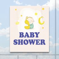 Baby Shower Full Color Digitally Printed Window Poster