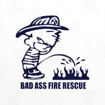 Bad Ass Firefighter Vinyl Decal Sticker