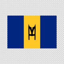 Barbados Country Flag Decal Sticker