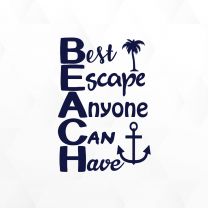 Beach Escape Boat Decal Sticker