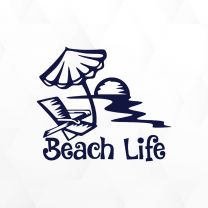 Beach Life Boat Decal Sticker