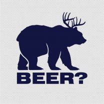 Bear Plus Deer Equals Beer Decal Sticker