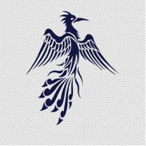 Beautiful Rising Mythological Phoenix Birds Animal Shape Vinyl Decal Sticker