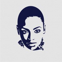 Beyonce Face Figure Silhouette Celebrities Vinyl Decal Sticker