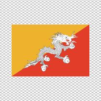 Bhutan Country Flag Decal Sticker