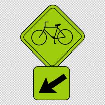 Bicycle Crossing Decal Sticker