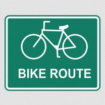Bicycle Route Decal Sticker