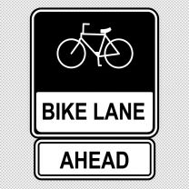 Bike Lane Ahead Decal Sticker