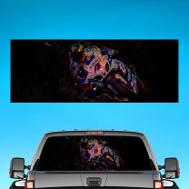 Bike Race Graphics For Truck Rear Window Perforated Decal