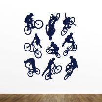 Bikers Silhouette Vinyl Wall Decal