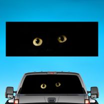 Black Cat Fight Graphics Truck Rear Window Perforated Decal