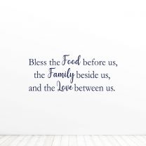 Bless The Food Before Us Quote Vinyl Wall Decal Sticker