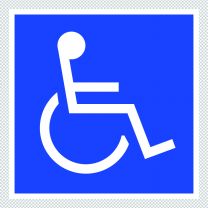 Blue Handicap Decal Sticker
