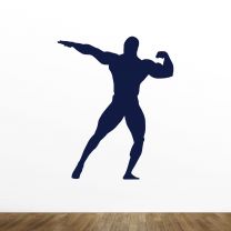 Bodybuilder Silhouette Wall Vinyl Decal Style-A