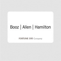 Booz Allen Hamilton Company Logo Graphics Decal Sticker