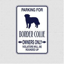 Border Collie Dog Animal Shape Vinyl Decal Sticker