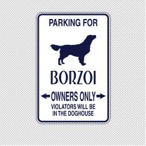 Borzoi Dog Animal Shape Vinyl Decal Sticker