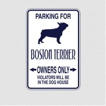 Boston Terrier Dog Animal Shape Vinyl Decal Sticker