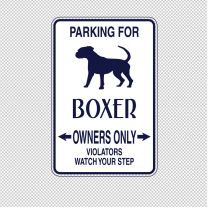 Boxer Dog Animal Shape Vinyl Decal Sticker