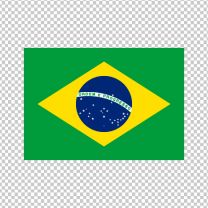 Brazil Country Flag Decal Sticker