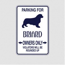 Briard Dog Animal Shape Vinyl Decal Sticker