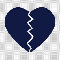 Broken Heart Decal Sticker
