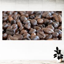 Brown Coffee Beans Graphics Pattern Wall Mural Vinyl Decal