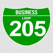 Business Loop 205 Decal Sticker