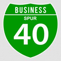 Business Spur 40 Decal Sticker
