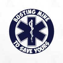 Busting Mine Ambulance Decal Sticker