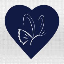 Butterfly In A Heart Decal Sticker