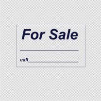 Call For Sale Vinyl Decal Stickers